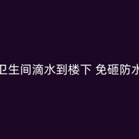 西充卫生间防水堵漏施工攻略，教你如何避免常见失败问题！