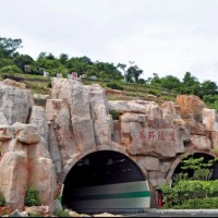 福州水泥直塑造景 海洋馆人造塑石山洞